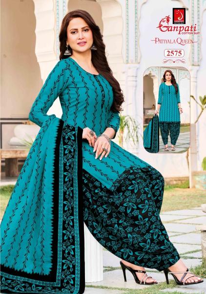 Ganpati patiyala queen vol 14 synthetic dress materials wholesale